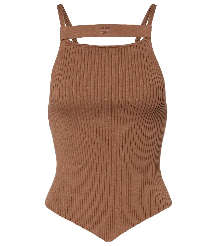 Courreges Courrèges Ribbed-knit tank top
