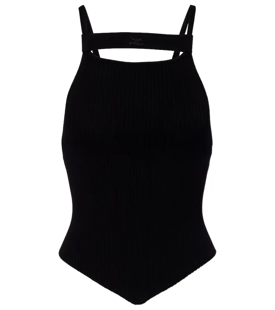 Courreges Courrèges Ribbed-knit tank top