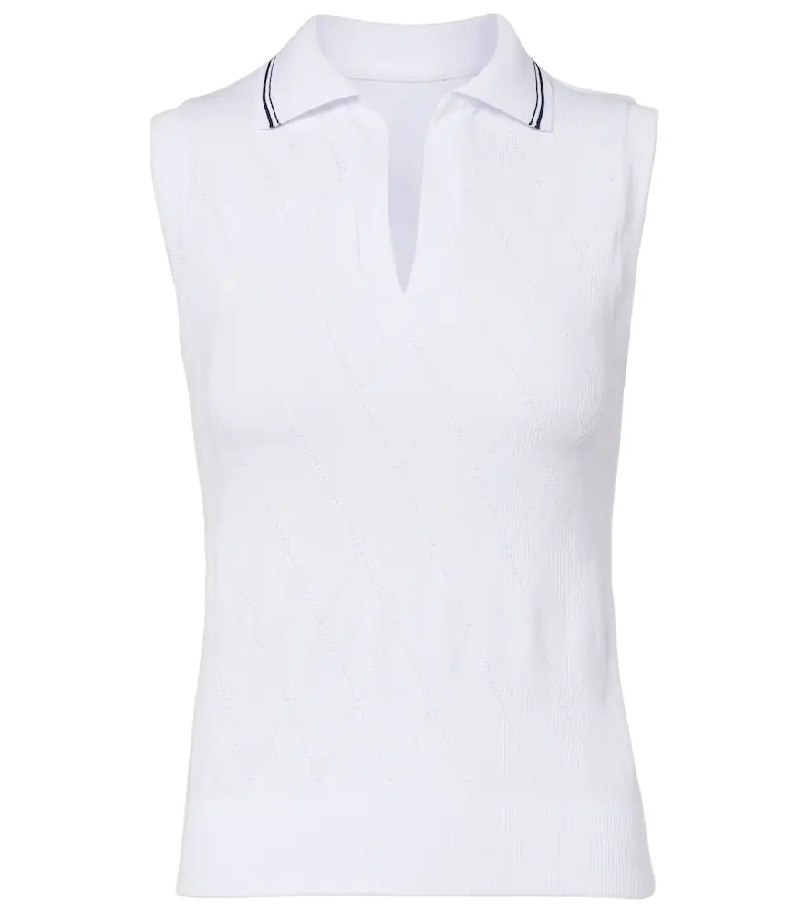 Varley Marit argyle polo shirt