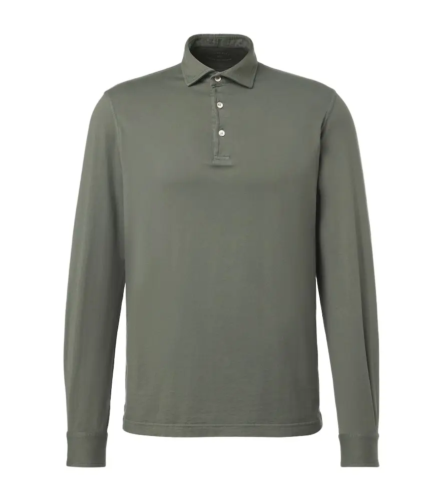 Fedeli Cotton piqué polo shirt