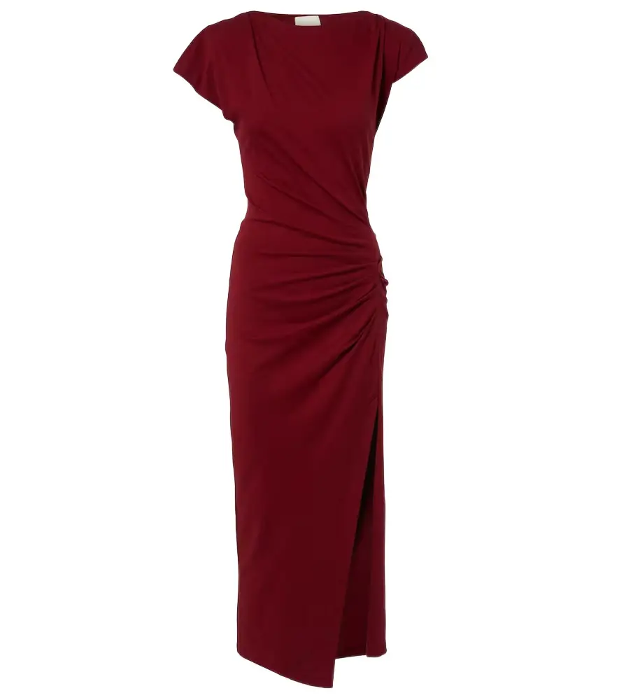 Isabel Marant Nadela gathered cotton jersey midi dress