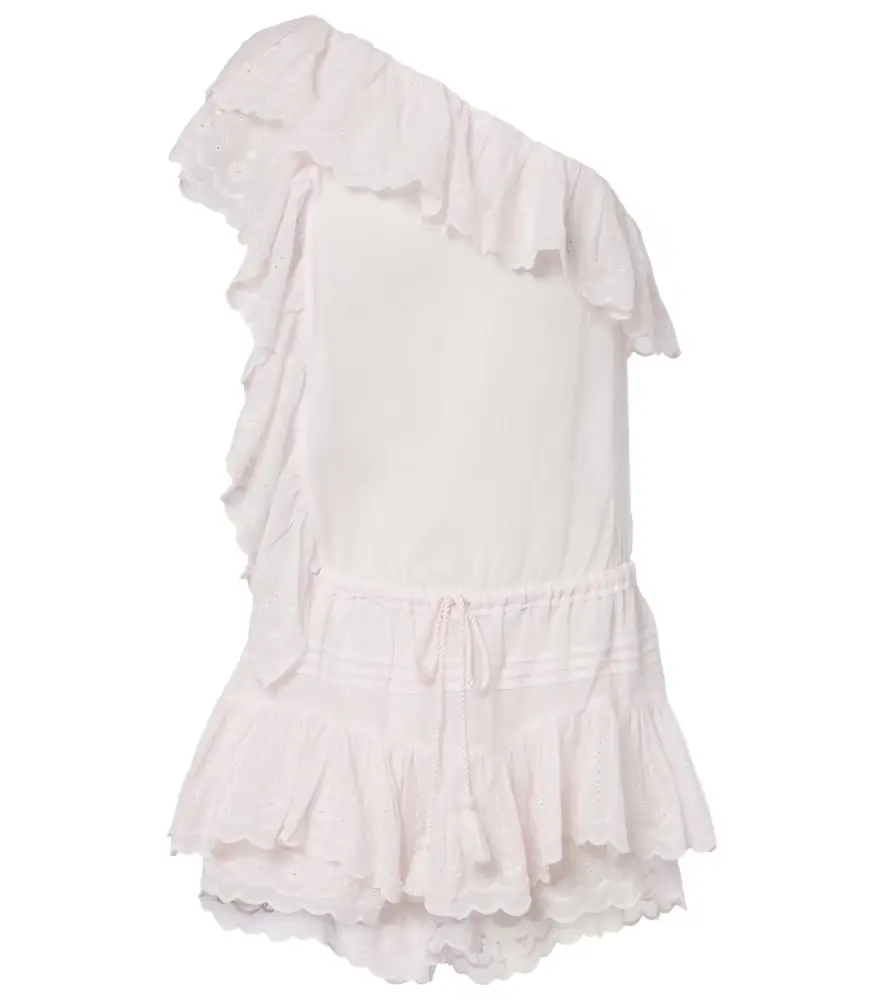 Marant Etoile Lalia embroidered ruffled minidress