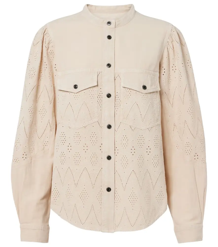 Marant Etoile Kaina broderie anglaise blouse
