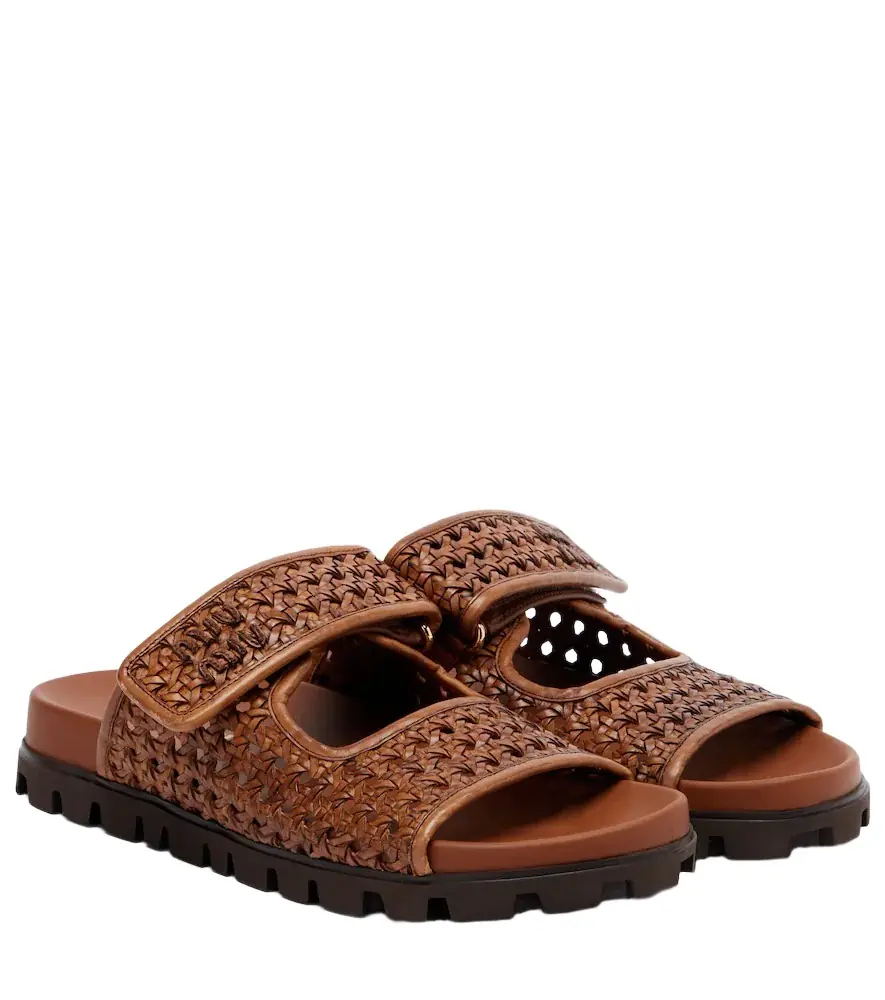 Miu Miu Woven leather sandals