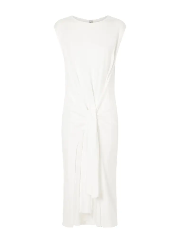 TOTEME Tie-detailed Cotton Midi Dress
