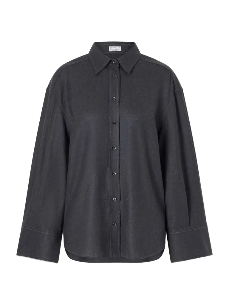 Brunello Cucinelli Oversized Wool Shirt