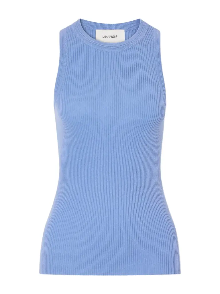 Lisa Yang Amya Ribbed Cotton And Cashmere-blend Tank Top