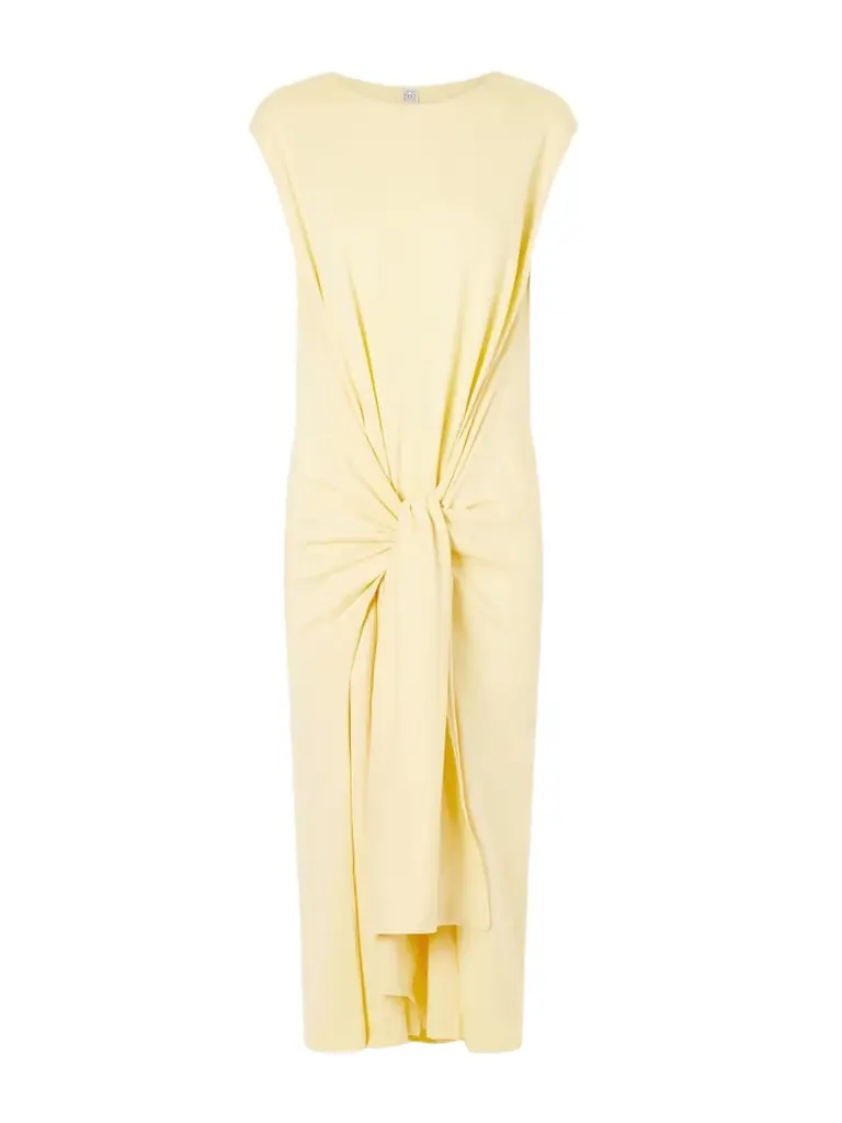 TOTEME Tie-detailed Cotton Midi Dress