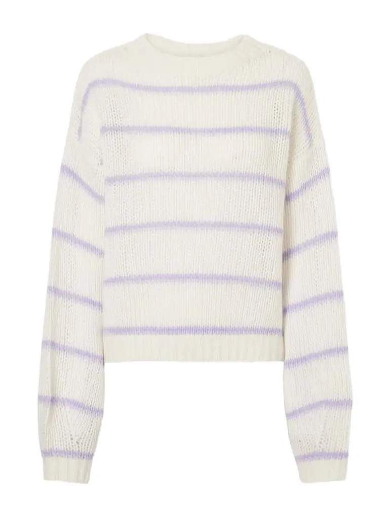 Lisa Yang Sabelle Striped Knitted Wool And Silk-blend Sweater