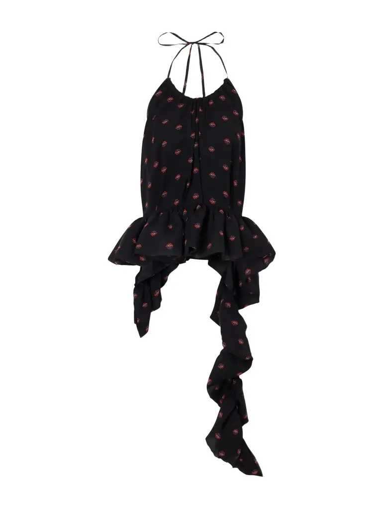 LIBEROWE Tamara Printed Silk-chiffon Peplum Blouse