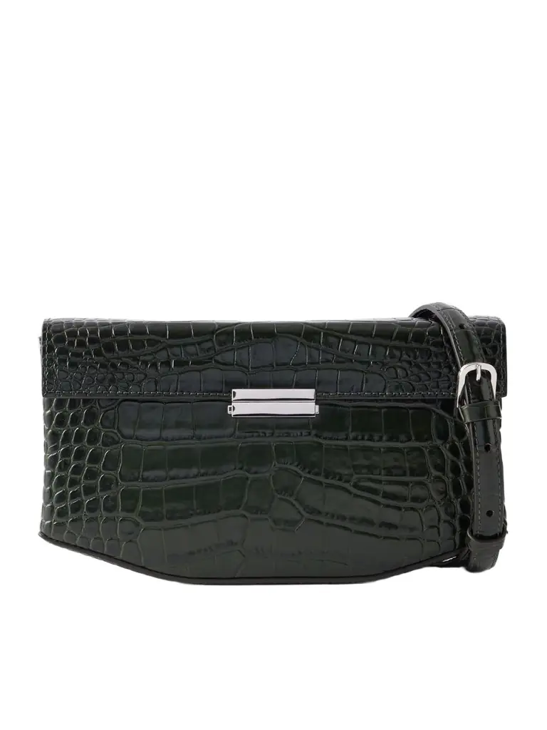 TOTEME Clip Croc-effect Leather Shoulder Bag