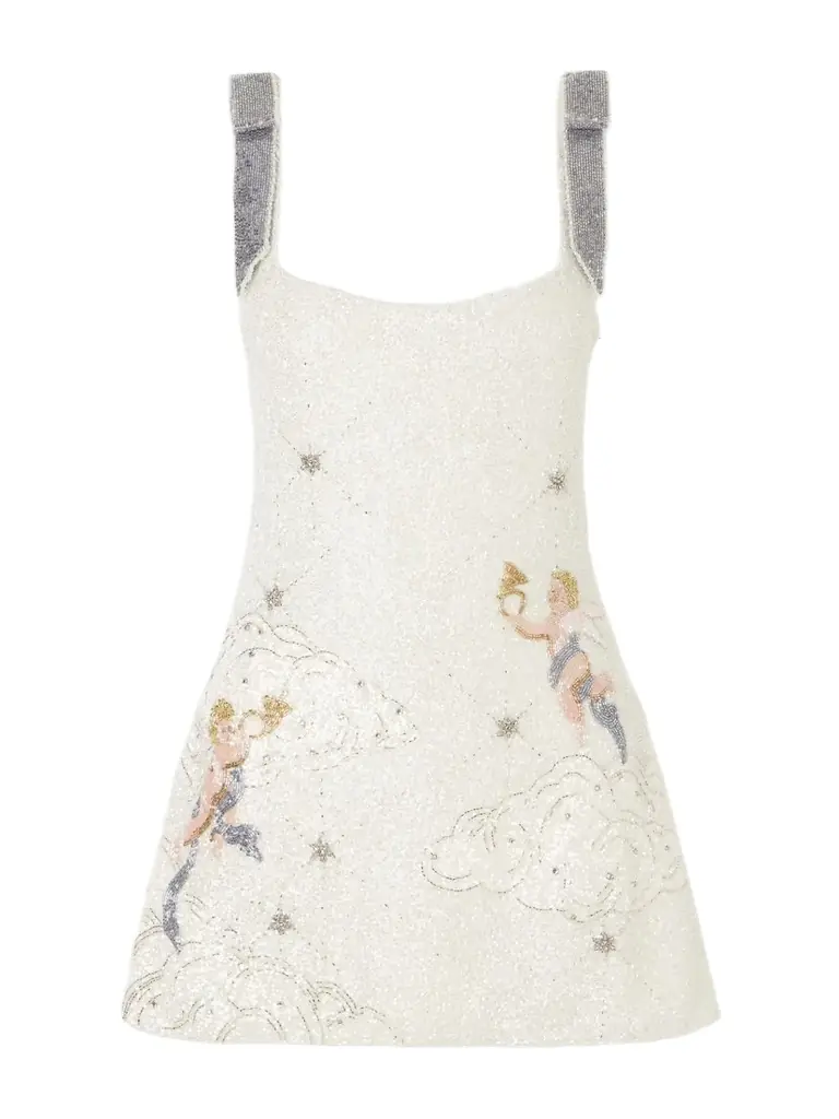 Clio Peppiatt Cupid Embellished Tulle Mini Dress