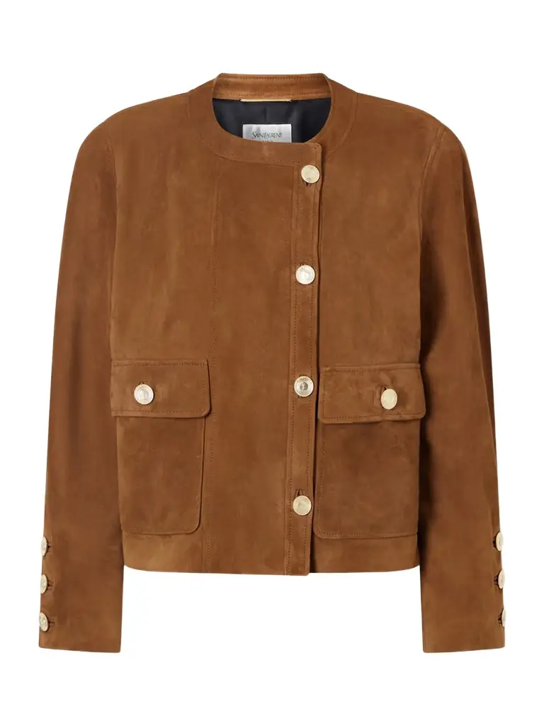 Saint Laurent Paneled Suede Jacket