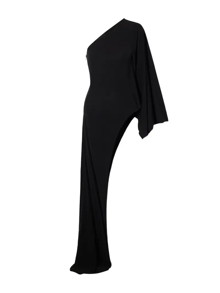 Gucci One-sleeve Asymmetric Jersey Gown