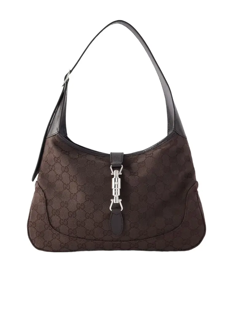 Gucci Jackie 1961 Gg Supreme-jacquard Leather-trimmed Canvas Shoulder Bag