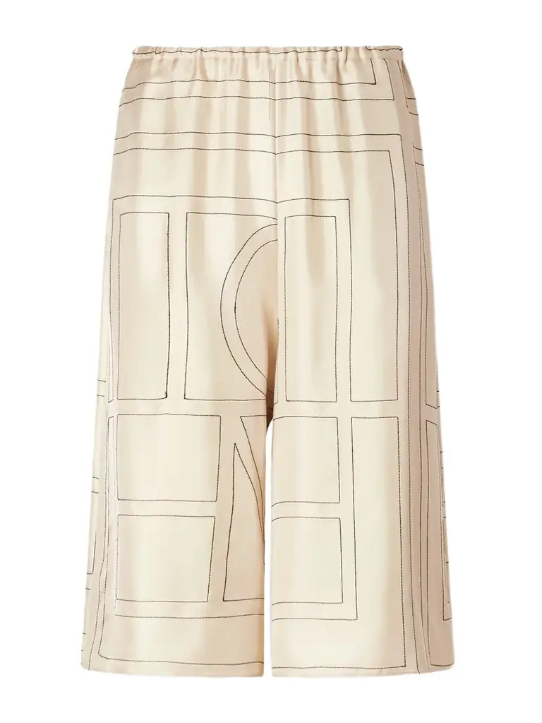 TOTEME Embroidered Silk Shorts