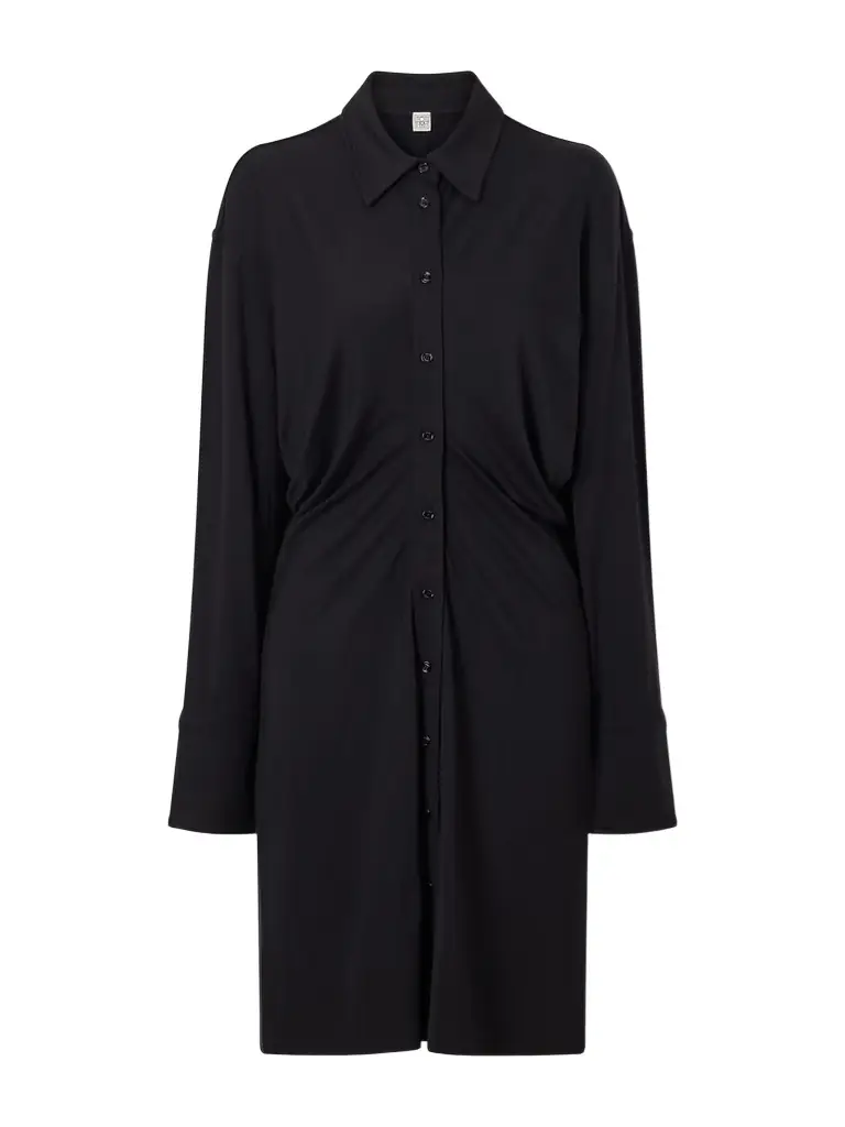 TOTEME Slouch Draped Jersey Midi Dress