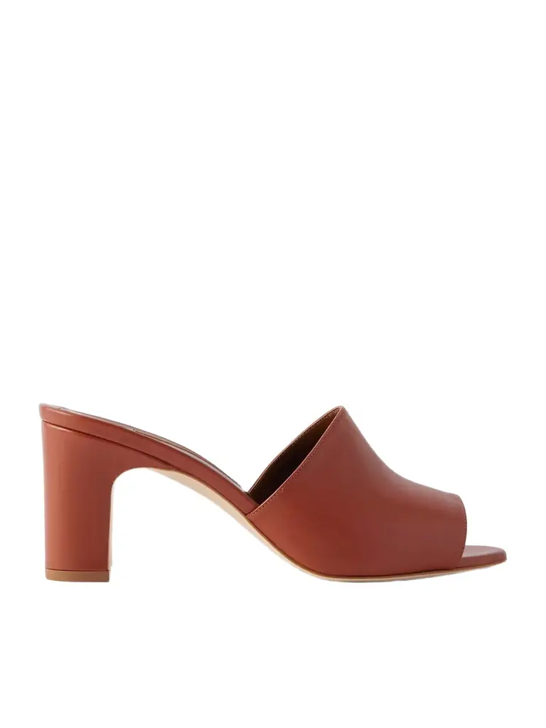 Manolo Blahnik Rapallabar 70 Leather Sandals