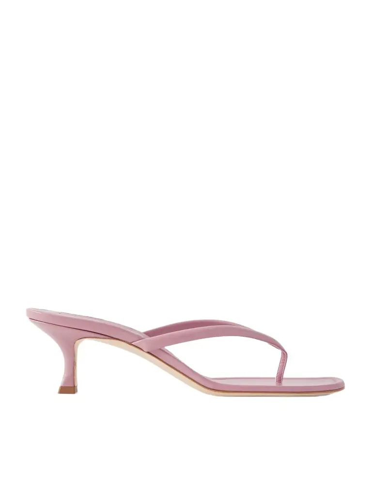 Manolo Blahnik Paterno 50 Leather Thong Sandals
