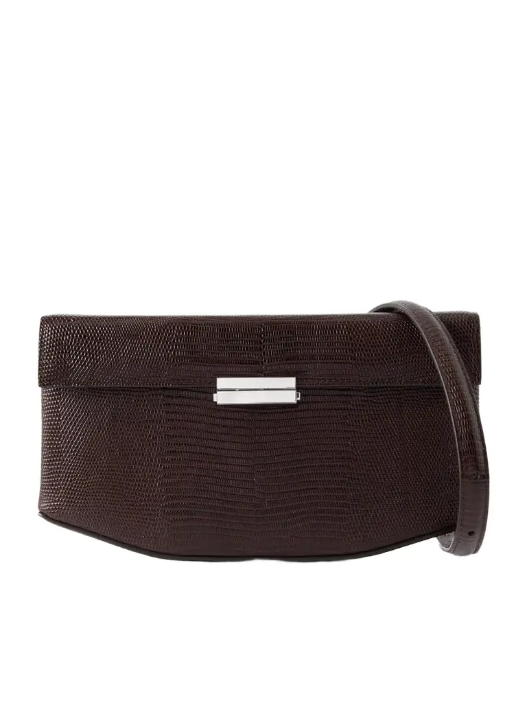 TOTEME Clip Lizard-effect Leather Shoulder Bag
