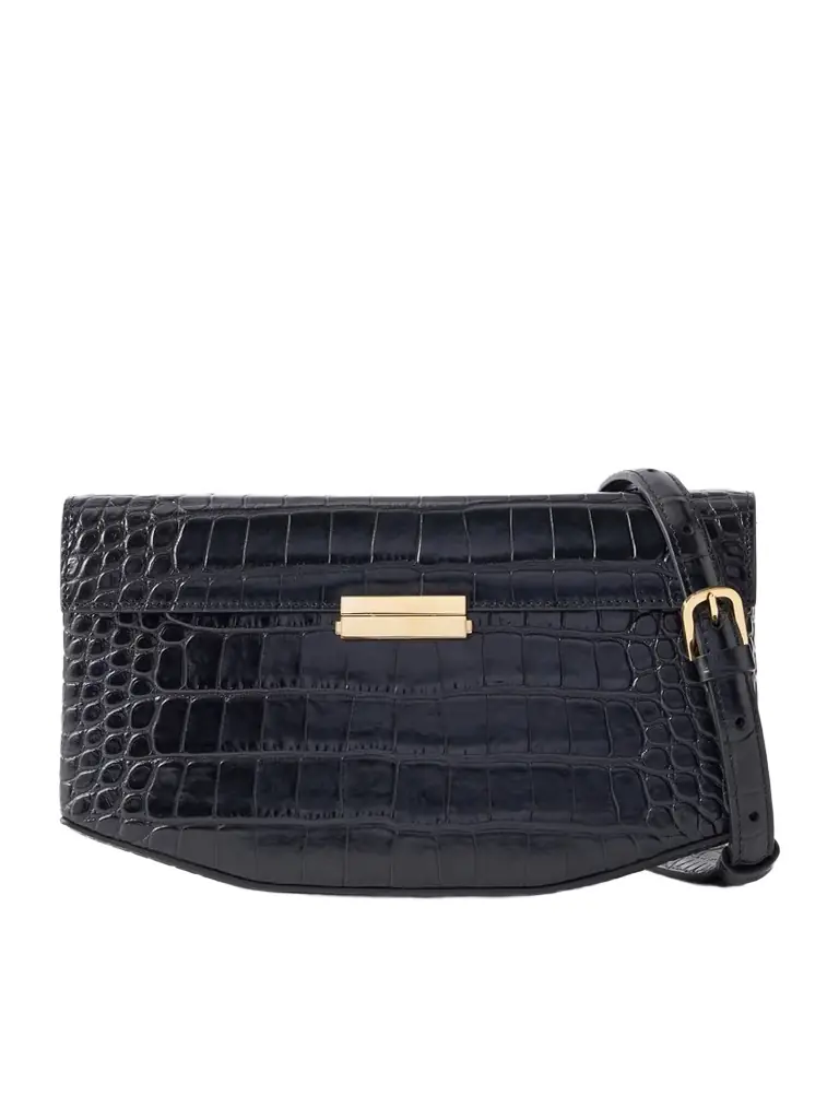 TOTEME Clip Croc-effect Leather Shoulder Bag