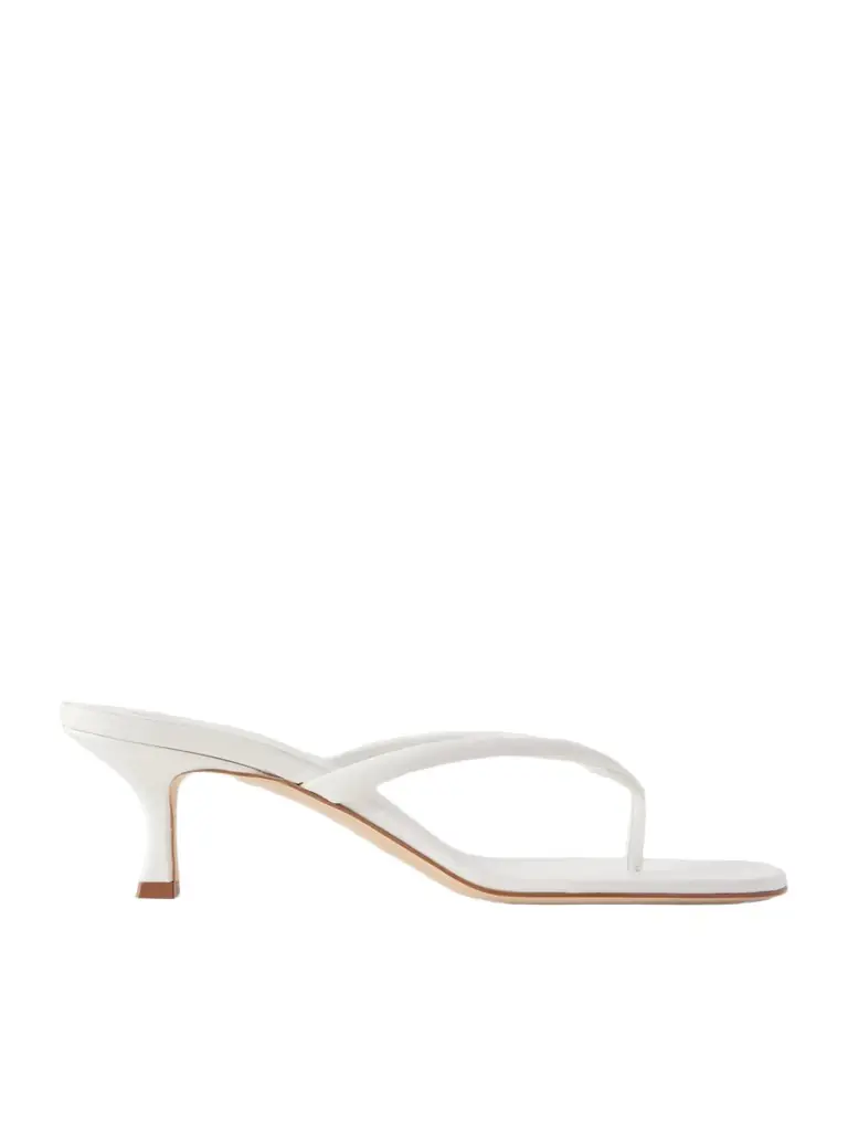 Manolo Blahnik Paterno 50 Leather Thong Sandals