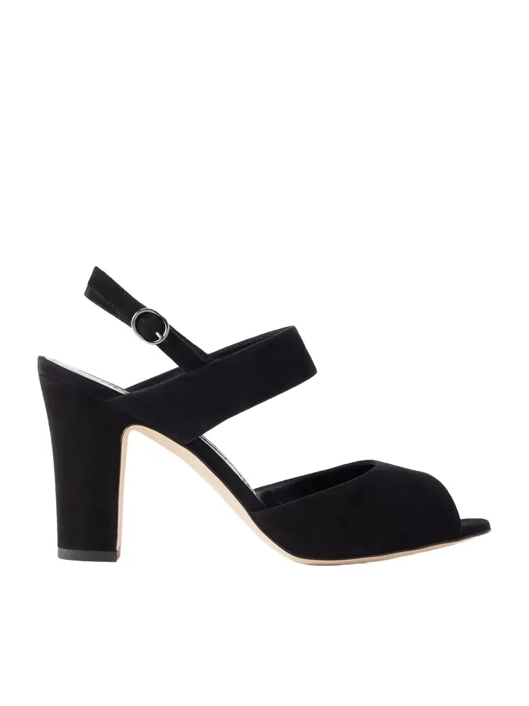 Manolo Blahnik Khiko 90 Suede Slingback Sandals