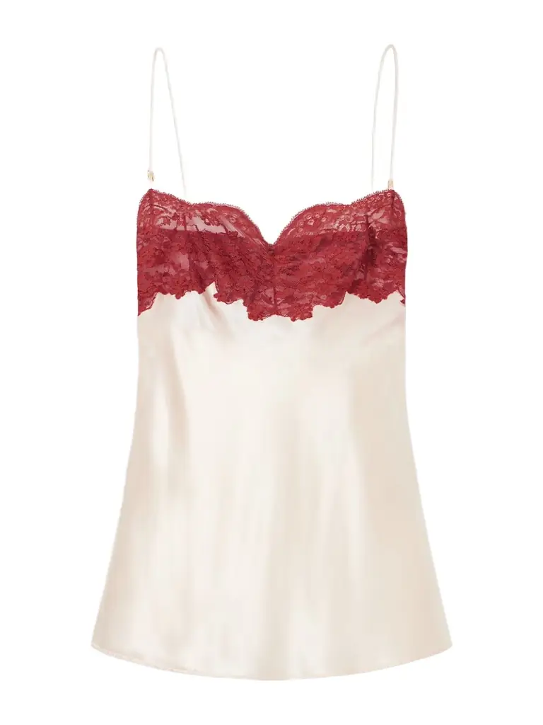 Saint Laurent Lace-trimmed Silk-satin Camisole - Women's Clothing