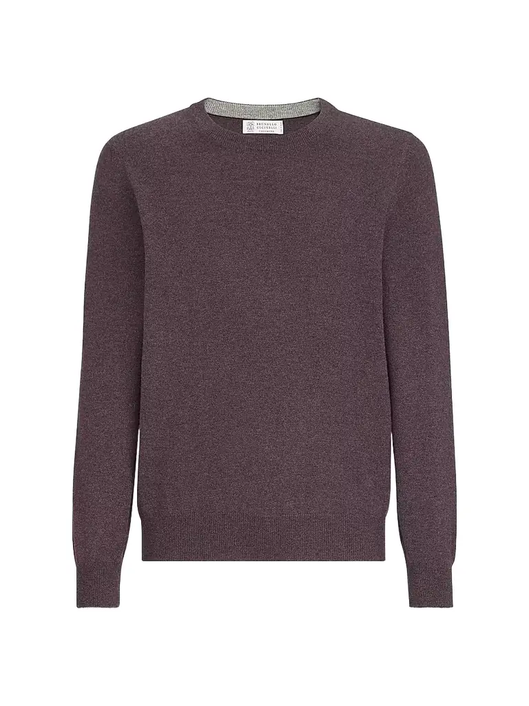 Brunello Cucinelli Men's Cashmere Sweater - Brown