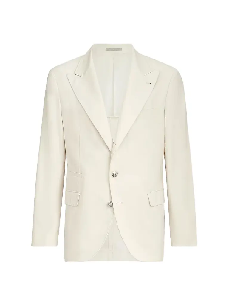 Brunello Cucinelli Men's Sea Island Cotton Narrow Wale Corduroy Deconstructed Blazer - Panama