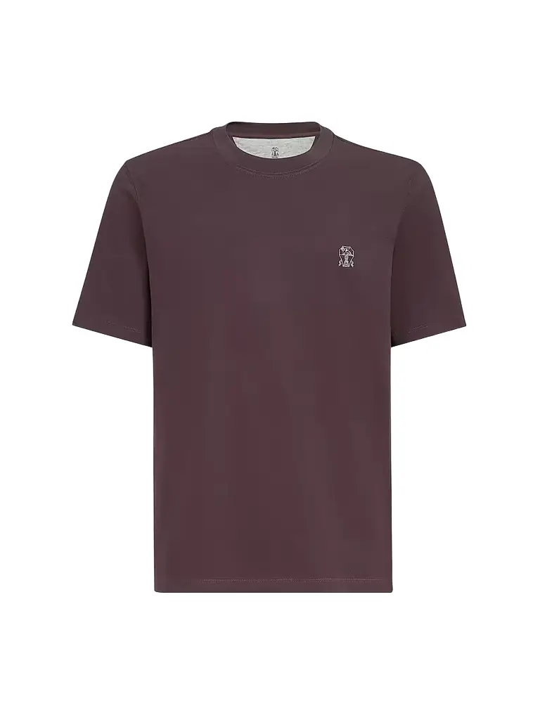 Brunello Cucinelli Men's Cotton Jersey Crew-Neck T-Shirt - Dark Brown