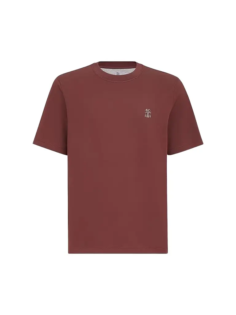 Brunello Cucinelli Men's Cotton Jersey Crew-Neck T-Shirt - Brown