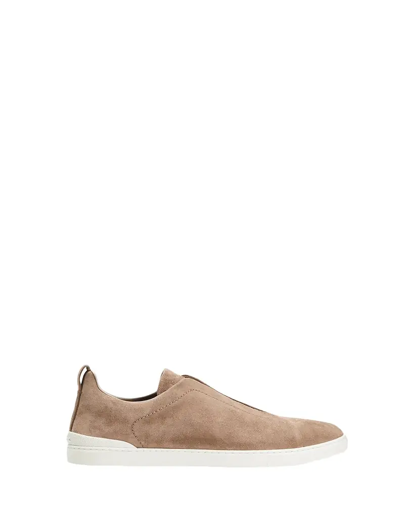 ZEGNA Men's Triple Stitch Suede Sneakers