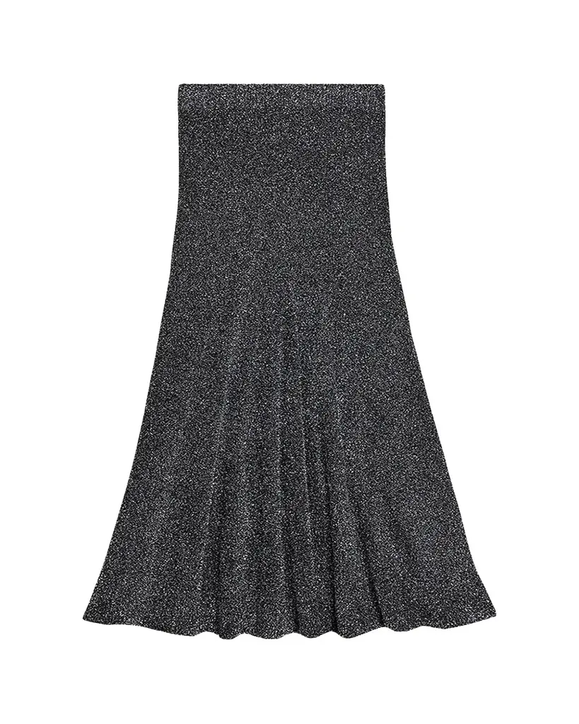 Helmut Lang Sparkly Lurex Maxi Skirt