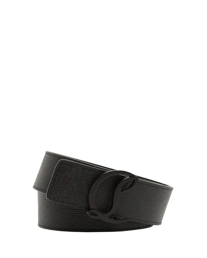 Christian Louboutin Men's Mooncrest-Buckle Reversible Leather Belt - Men's Accessories