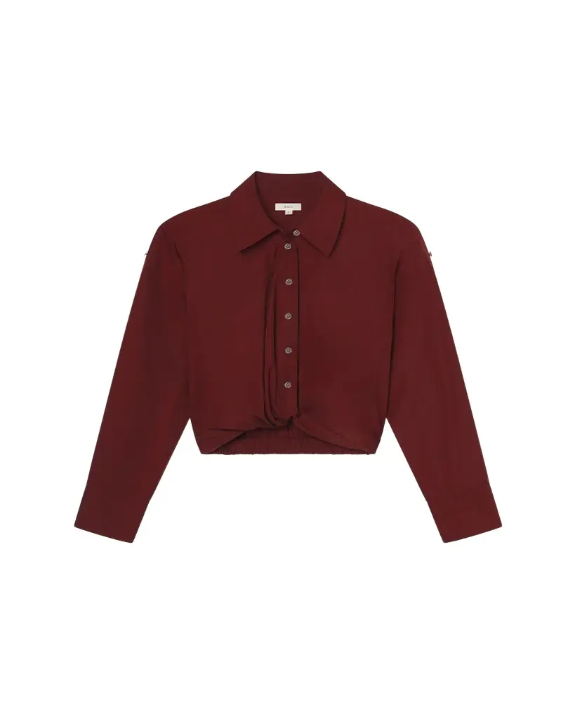 A.L.C. Leo Gathered Button-Front Top