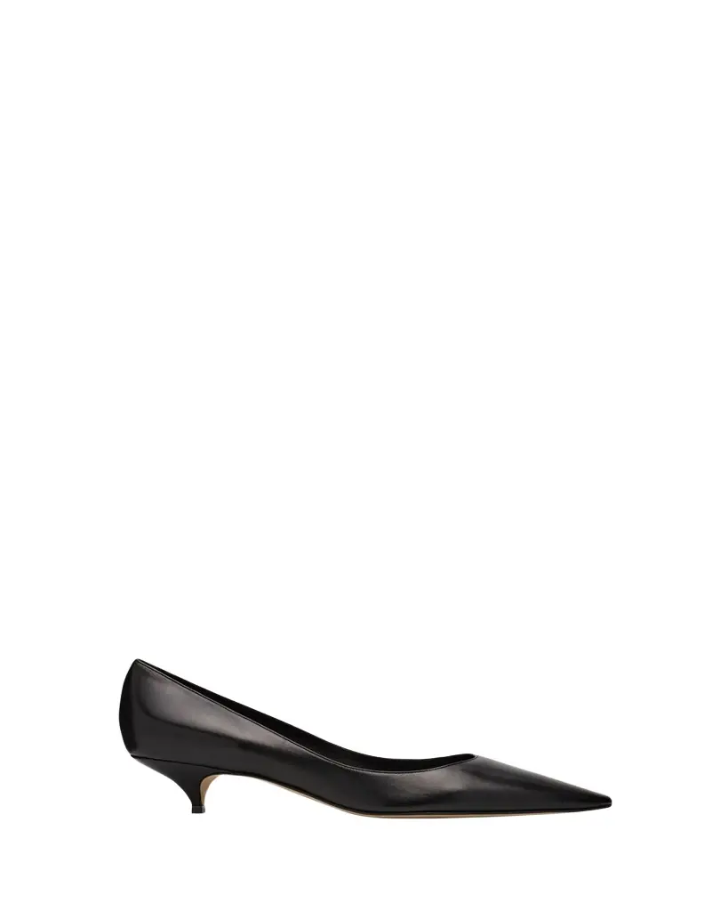 THE ROW Liisa Leather Kitten-Heel Pumps - Women's Shoes