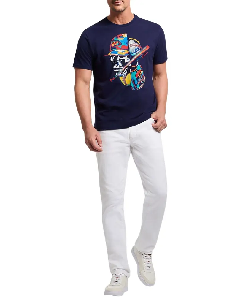 Robert Graham Men 's Skull Slugger Graphic T-Shirt
