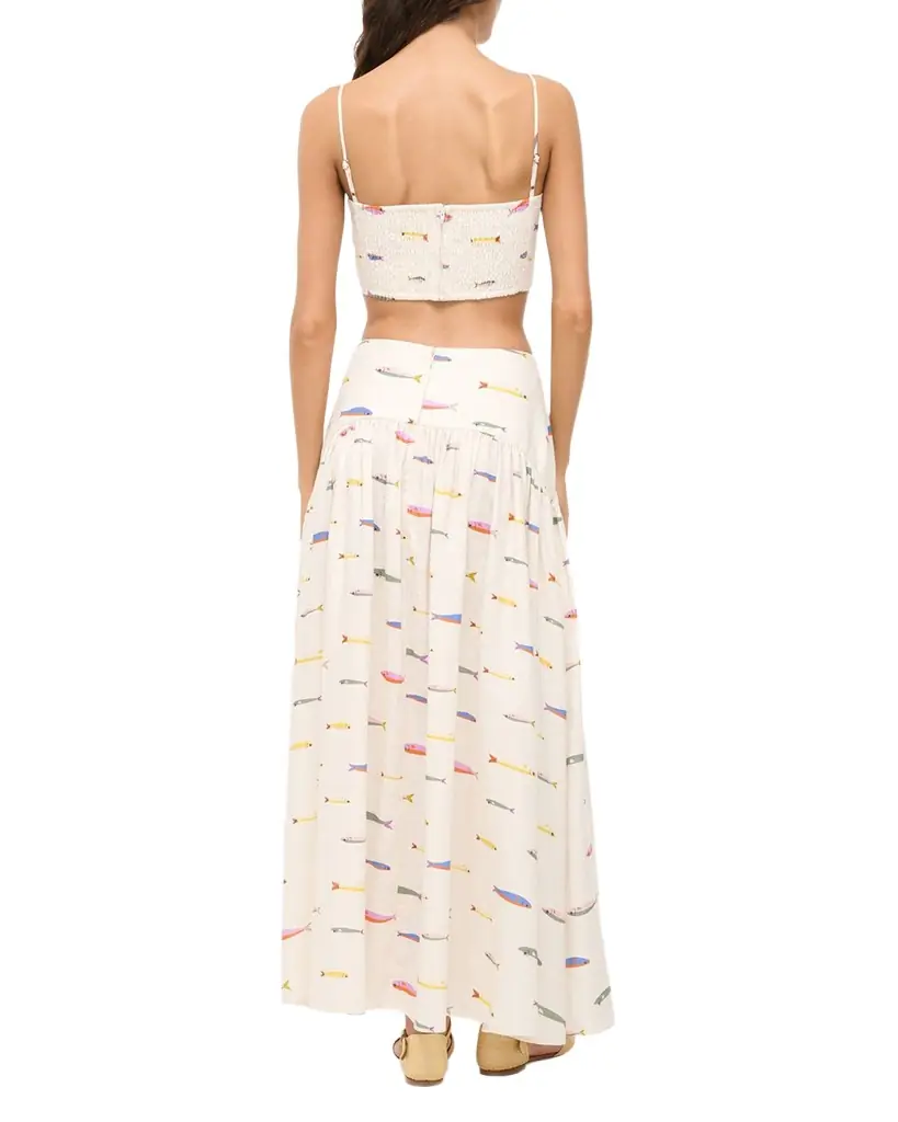 STAUD Procida Linen Maxi Skirt