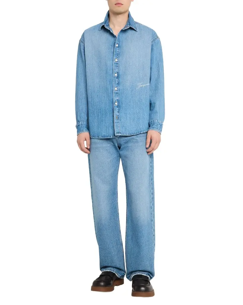 Jacquemus Men 's Cotton Denim Shirt