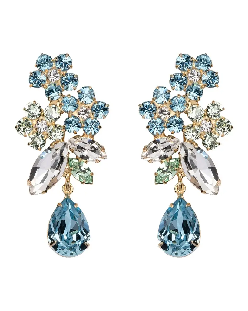 Jennifer Behr Bouquet Crystal Earrings