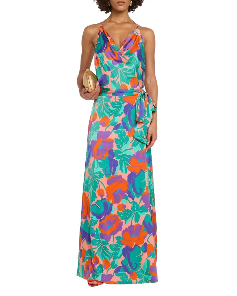 Ramy Brook Corrine Floral-Print Column Gown