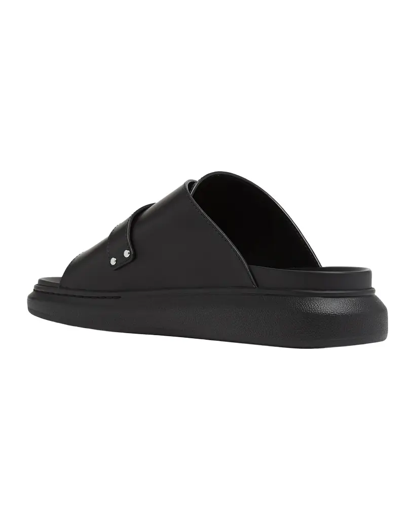 McQueen Men 's Rubber Overlapping-Upper Buckle Sandals