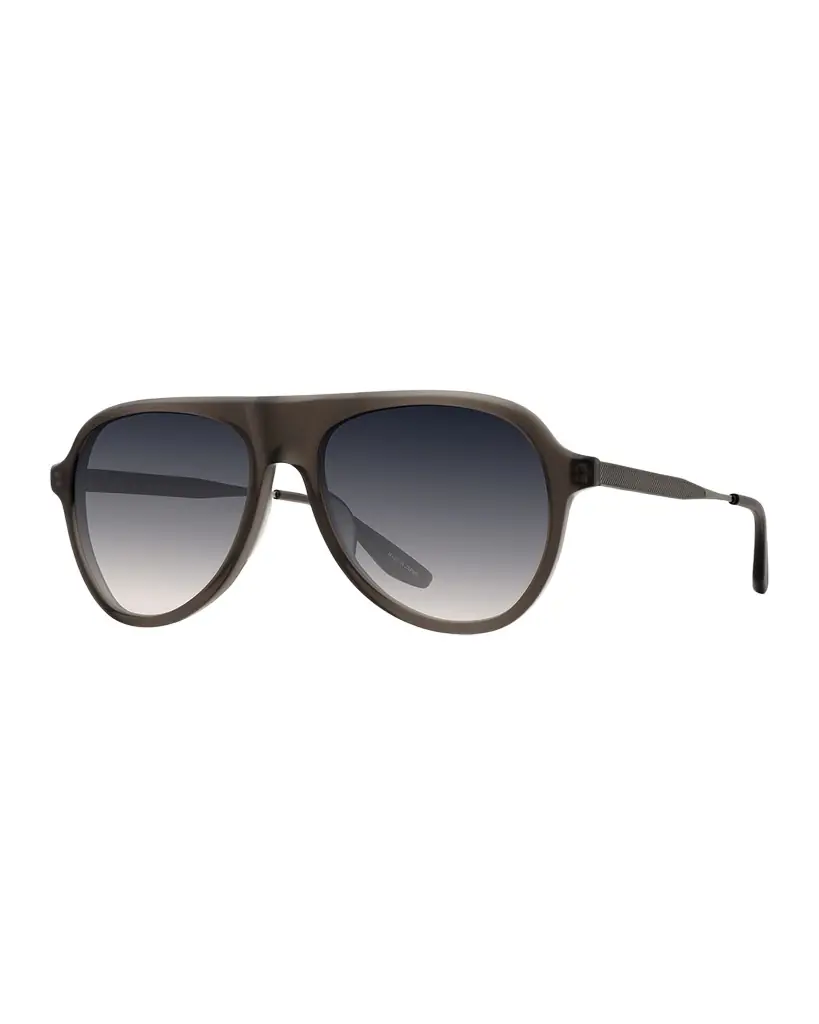Barton Perreira Men 's Vedretta Acetate Aviator Sunglasses