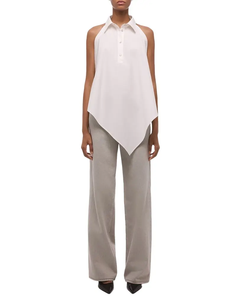 Helmut Lang Collar Scarf Top