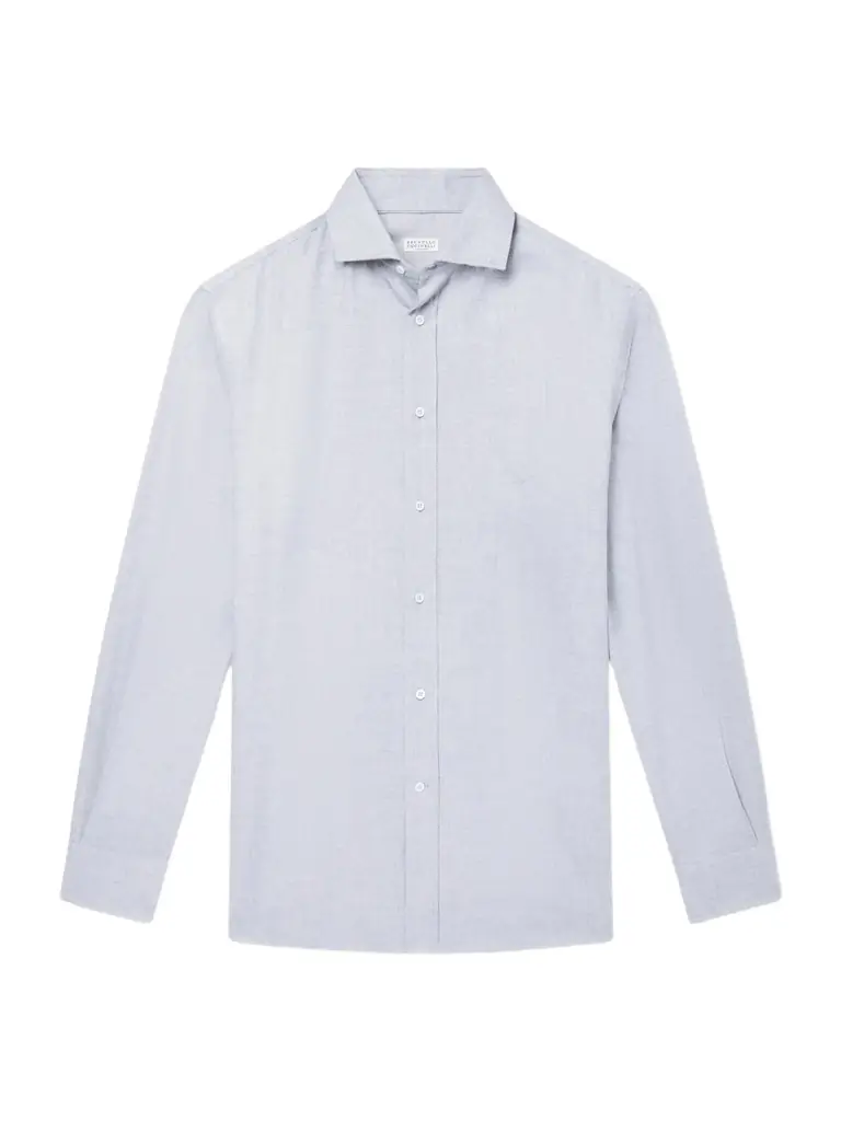 Herringbone Cotton and Lyocell-Blend Shirt - Men