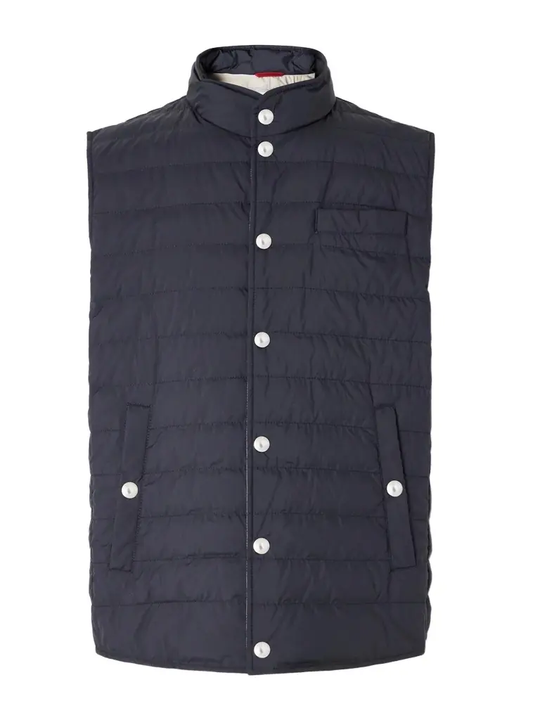 Brunello Cucinelli Quilted Shell Down Gilet - Men