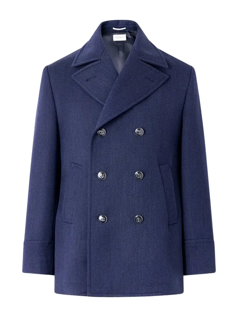 Brunello Cucinelli Double-Breasted Wool and Silk-Blend Coat - Men