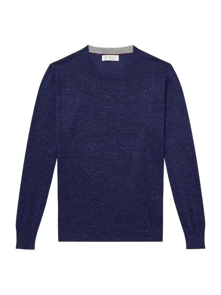 Cashmere, Silk and Linen-Blend Sweater - Men