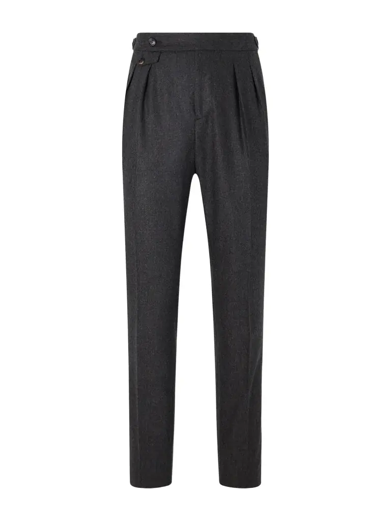 Brunello Cucinelli Straight-Leg Pleated Wool Trousers - Men